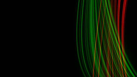 looping animation of red and green light rays
