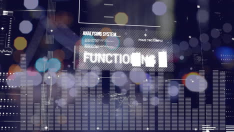 animación de iconos de medios sobre el procesamiento de datos