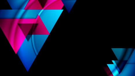 tecnología abstracta triángulos geométricos animación de video