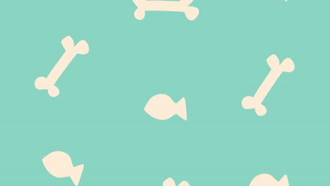 bones and fishes pattern animation