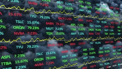 animation of statistics and financial data processing
