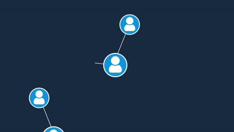 social network connections connecting people nodes on the internet animation background