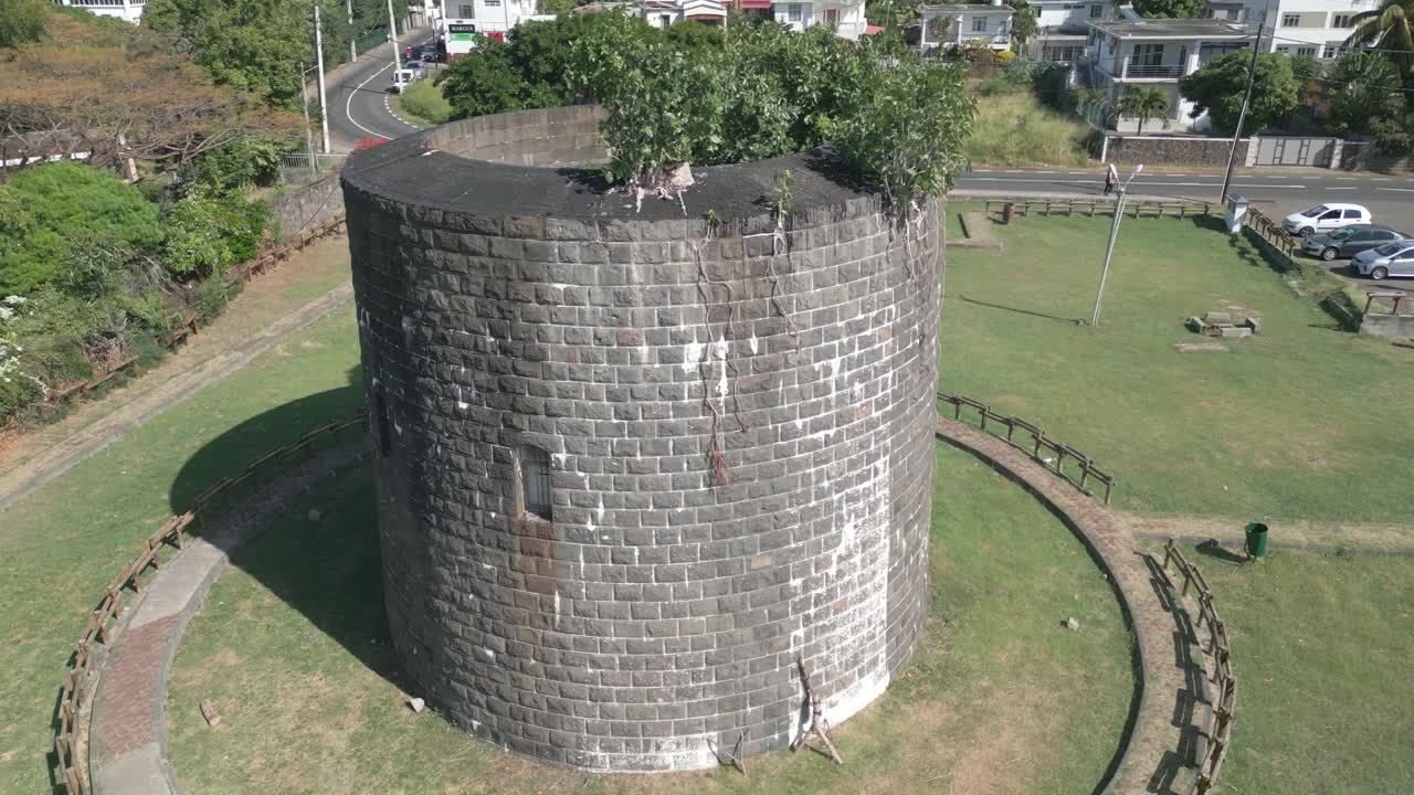 Mauritius - Port Louis -Left orbit around the round stone defence tower Martello type