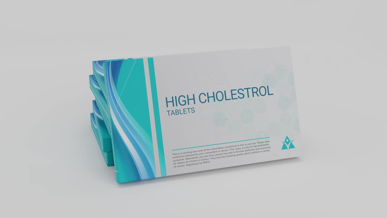 HIGH CHOLESTEROL tablets in medicine box
