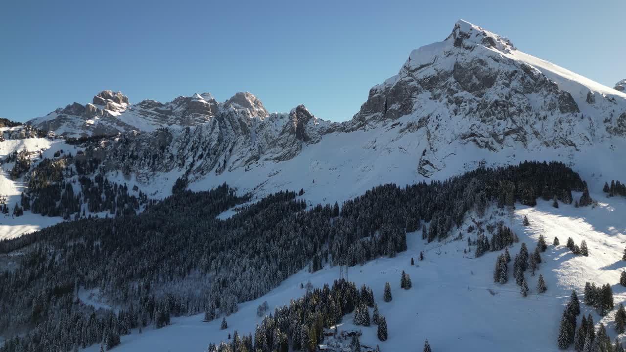 suiza suiza alpes nevadas cordilleras paisaje invierno naturaleza aérea