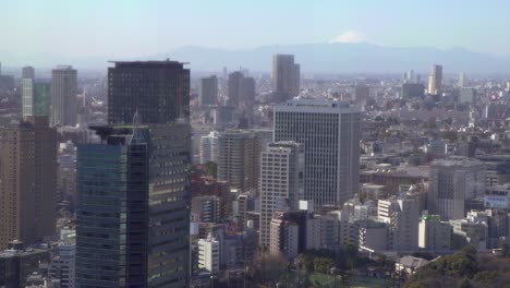 富士山と東京の建物