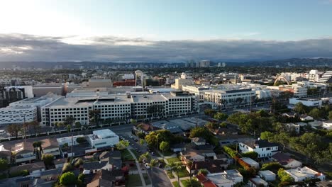 culver city in los angeles, california is also home to sony pictures studio - aerial flyover