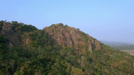 Beautiful-drone-images-of-the-ancient-volcano-Nglangeran-in-Yogyakarta-in-Indonesia