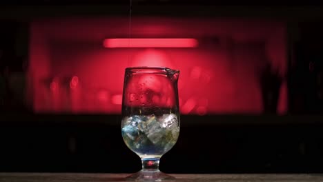 cocktail preparation at a night bar