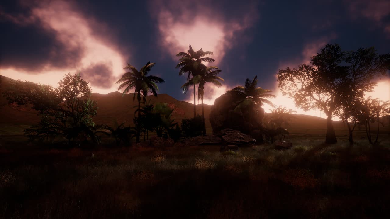 Aerial Green Hills Landscape in Fog