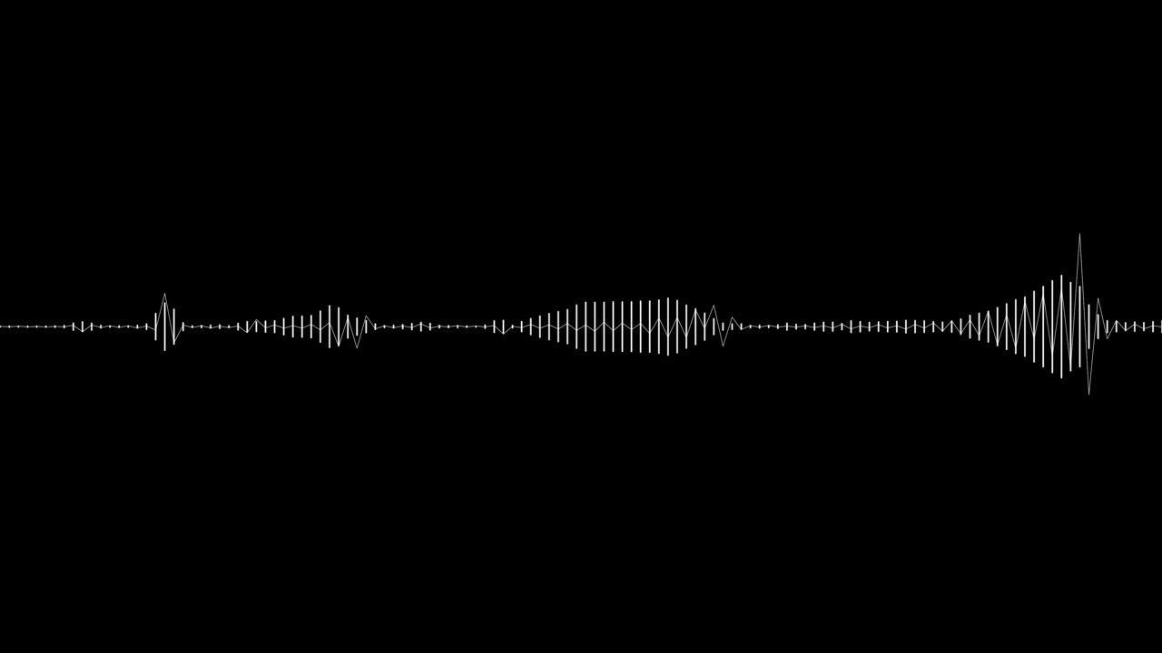 A simple black and white audio visualization effect