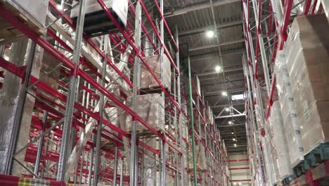 warehouse interior with high racks