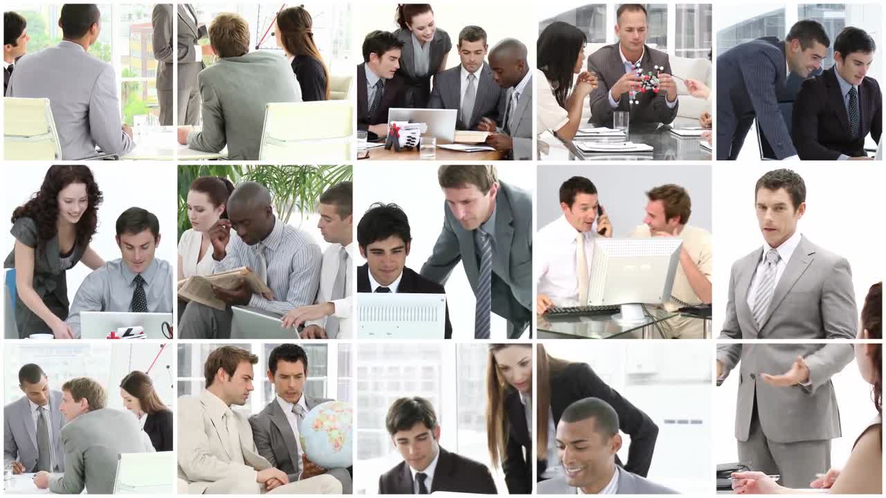 비즈니스에서 팀워크의 정신을 보여주는 비즈니스 팀