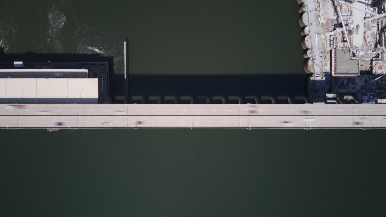 Top down hyperlapse of Highway 153 on Chickamauga Dam in Chattanooga, TN.