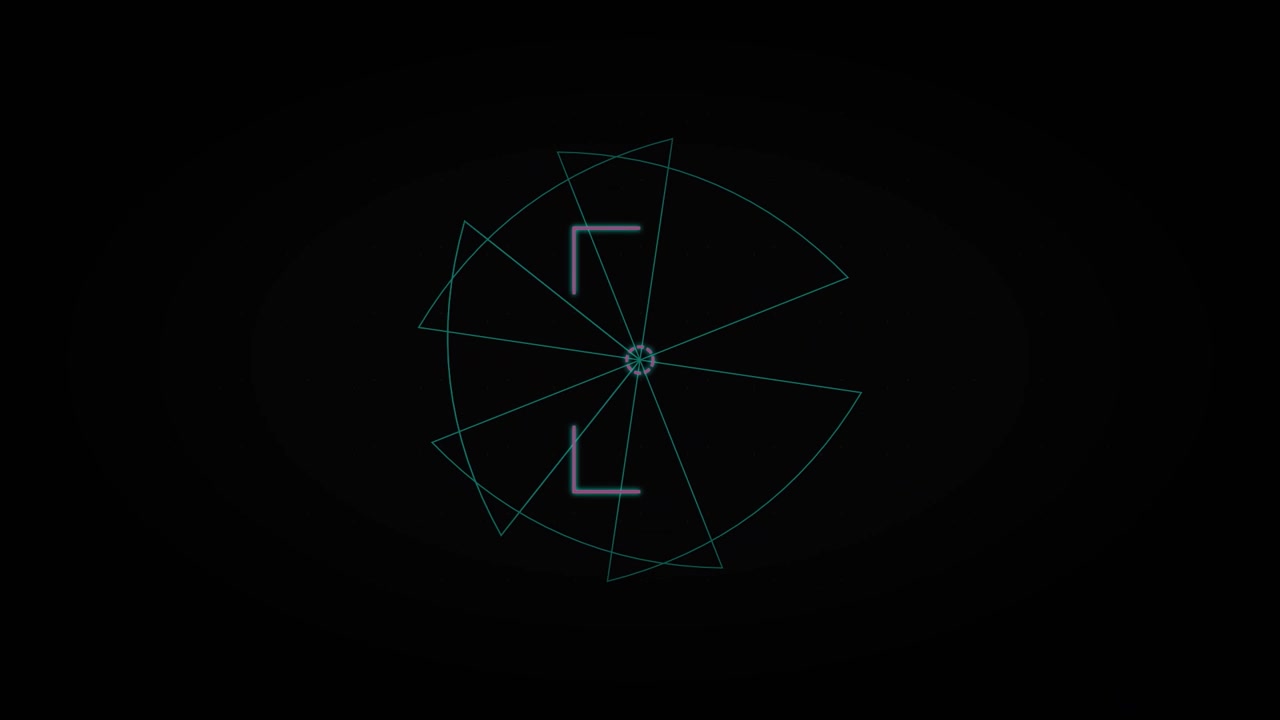 Abstract Geometric HUD Interface Animation with Pulsing Lines