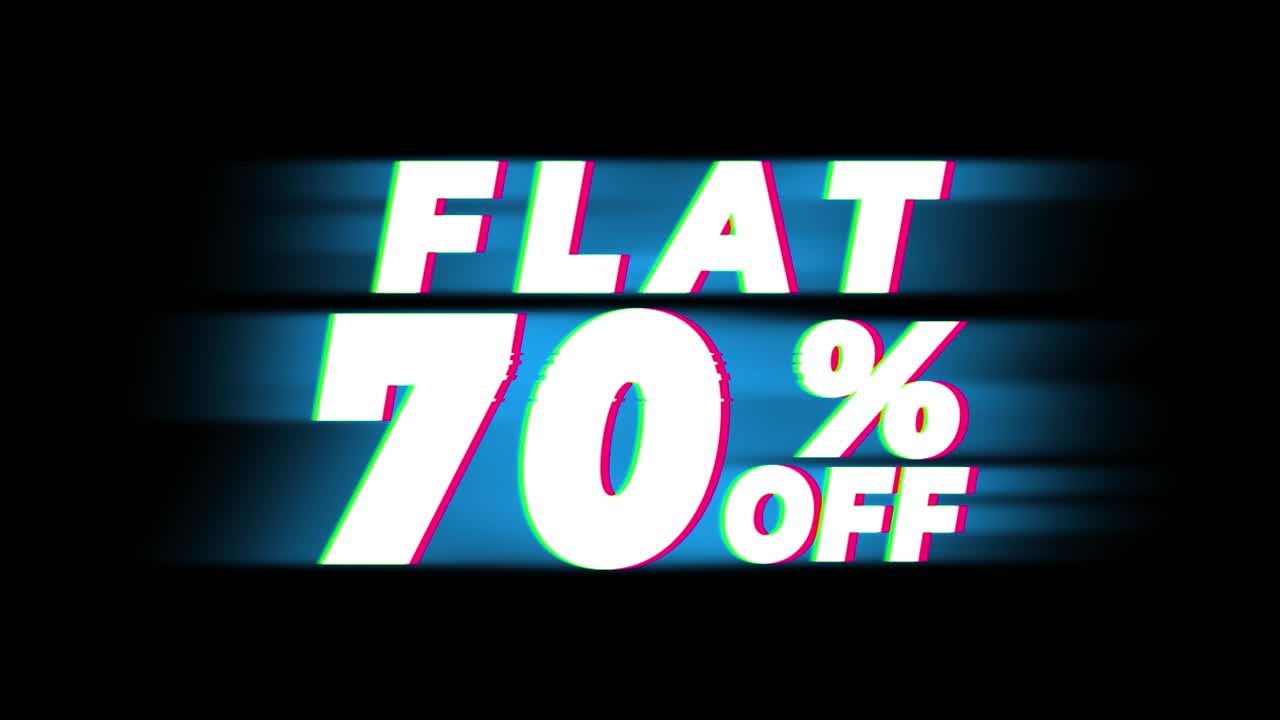 Flat 70% Off Sale Banner
