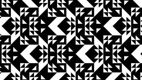 black and white triangles in minimal dynamic pattern. motion graphic background in a flat design. monochrome square tile mosaic