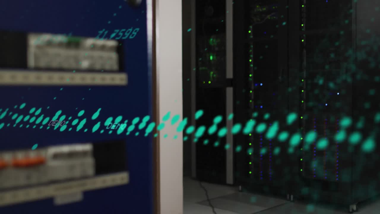 Animation of data processing over computer servers