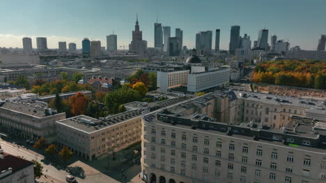 picturesque 4k aerial drone footage of warsaw, poland's capital city