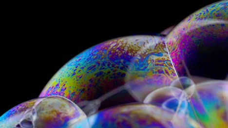 Abstract-texture-of-multicolored-soap-bubbles