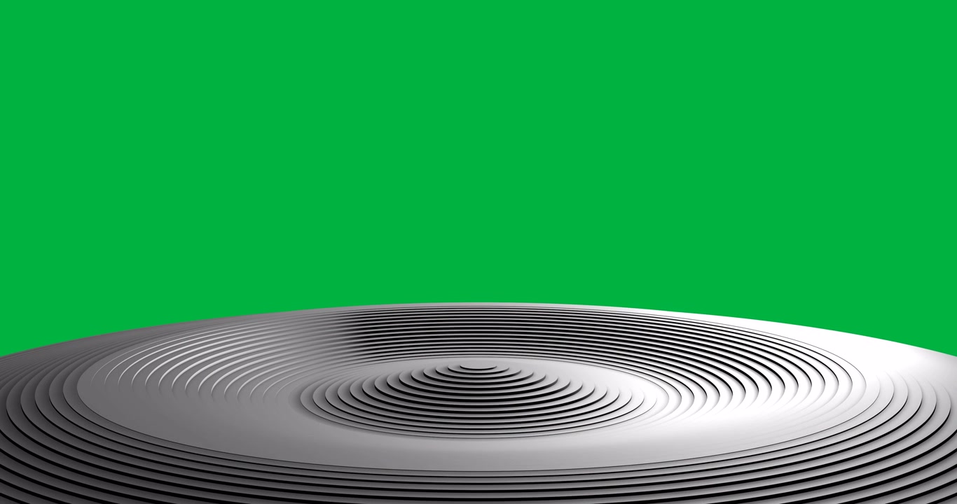 Animation of grey circles moving on seamless loop on transparent background