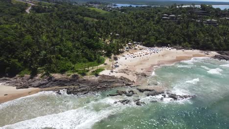 coastal beaches in a brazilian beachtown on a sunny day