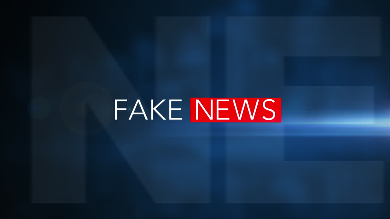 &ldquo;FAKE NEWS&rdquo; 3D Motion Graphic with blue background