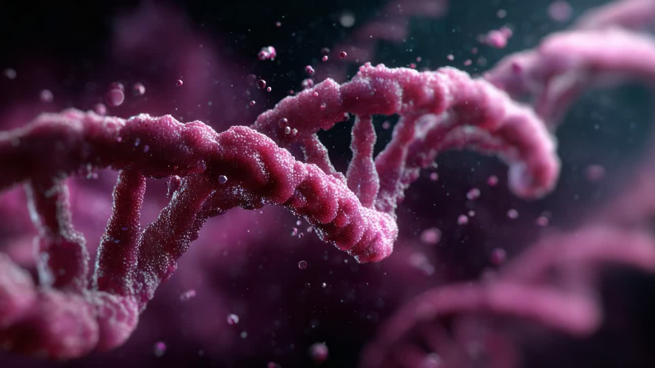 Intricate Structure of DNA Molecules Illustrated in Stunning Detail, Showcasing the Beauty and Complexity of Genetic Material in a Vivid, Colorful Format