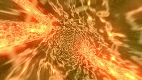 binary tunnel wormhole flight through space warp speed dimension 4k