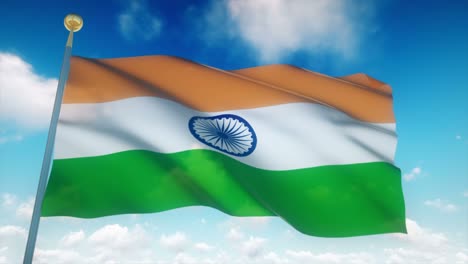 4k highly detailed flag of india loopable