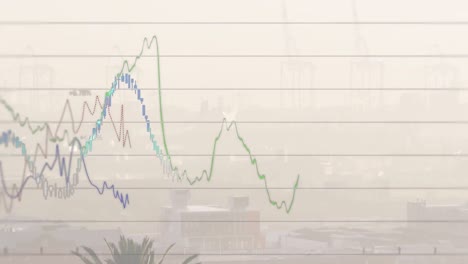 Animación-Del-Procesamiento-De-Datos-Y-El-Mercado-De-Valores-Sobre-El-Paisaje-Urbano