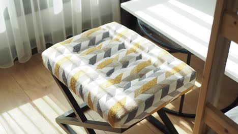 modern geometric pattern ottoman footstool