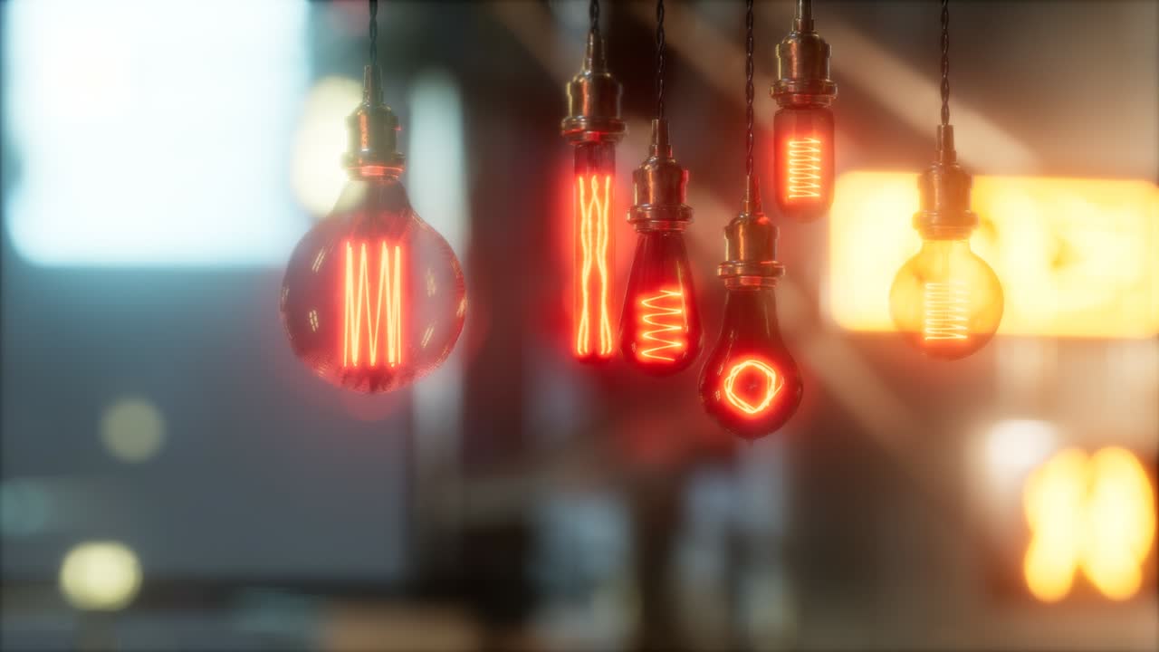 오래된 레트로 빈티지 열광 전구