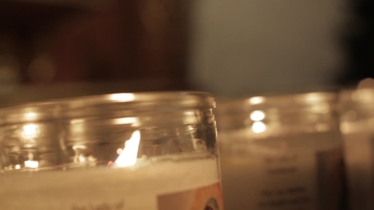 Close-up of Lit Candles