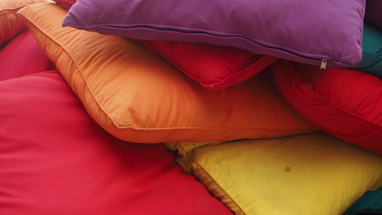 Colorful Pile of Pillows