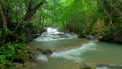 a beautiful waterfalls in forest of thailand