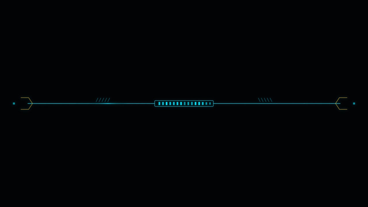 Futuristic Digital Loading Bar Animation on Black Background