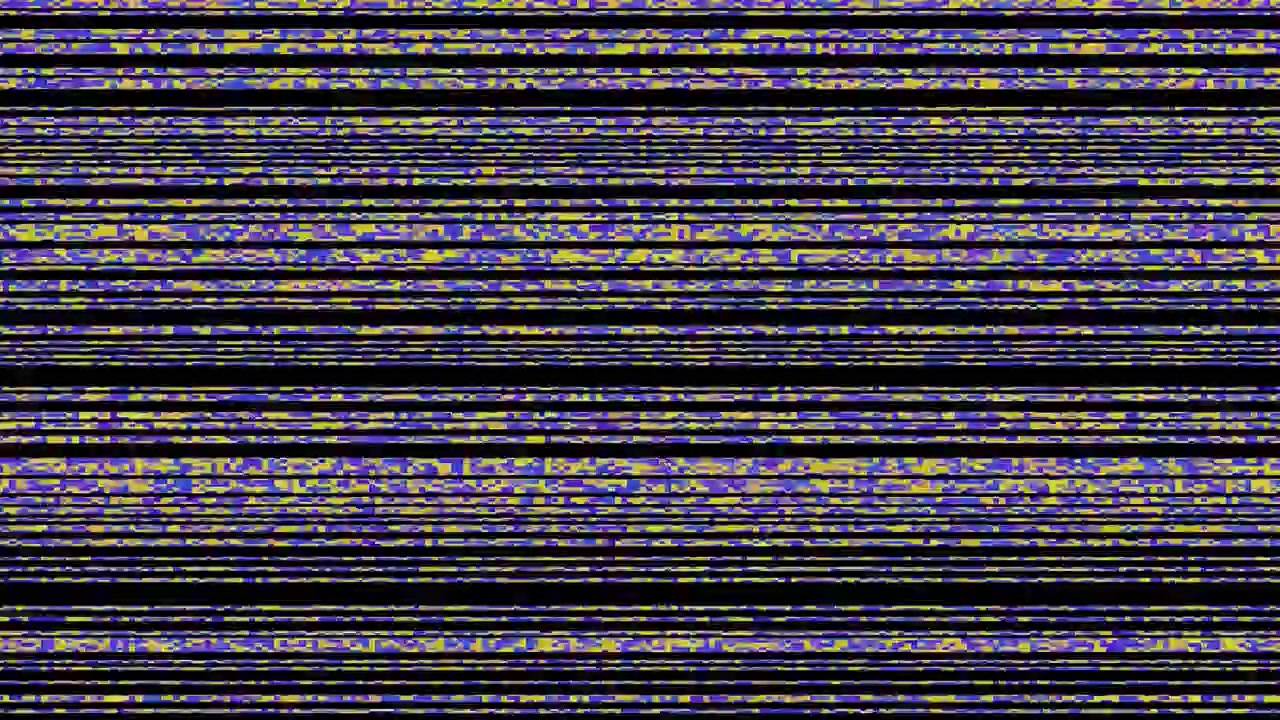 Digital Glitch Effect with Flickering Horizontal Lines