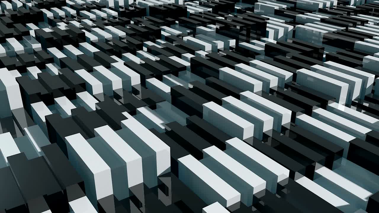 Blocks background. Random animation. Technology background
