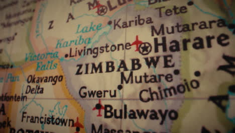 map of zimbabwe and southern africa