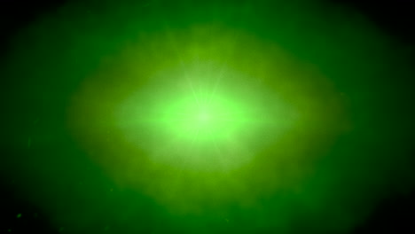 Green-light-of-star-and-dust-in-dark-space