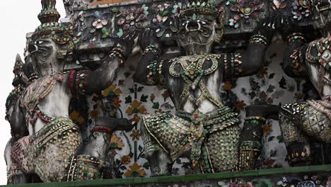 ornamental sculptures of a thai temple