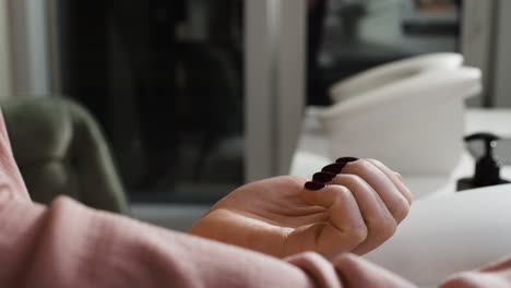 woman getting a manicure