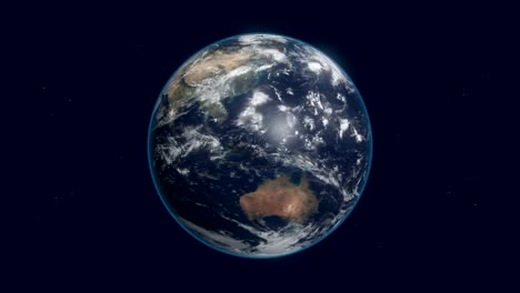 earth rotates in space 4k