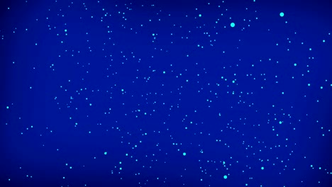 abstract blue dots is random moving animation with blue background.