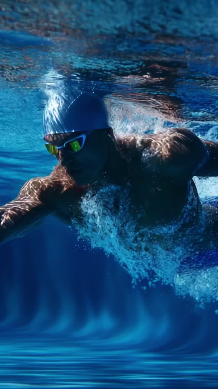 Dynamic Underwater Swimming Capture of an Athlete in Action: A Stunning Display of Strength, Speed, and Technique in the Aquatic Environment