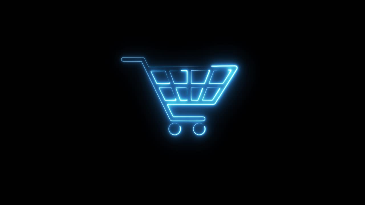 Neon shopping cart