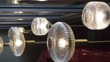modern hanging lamps with glass globes