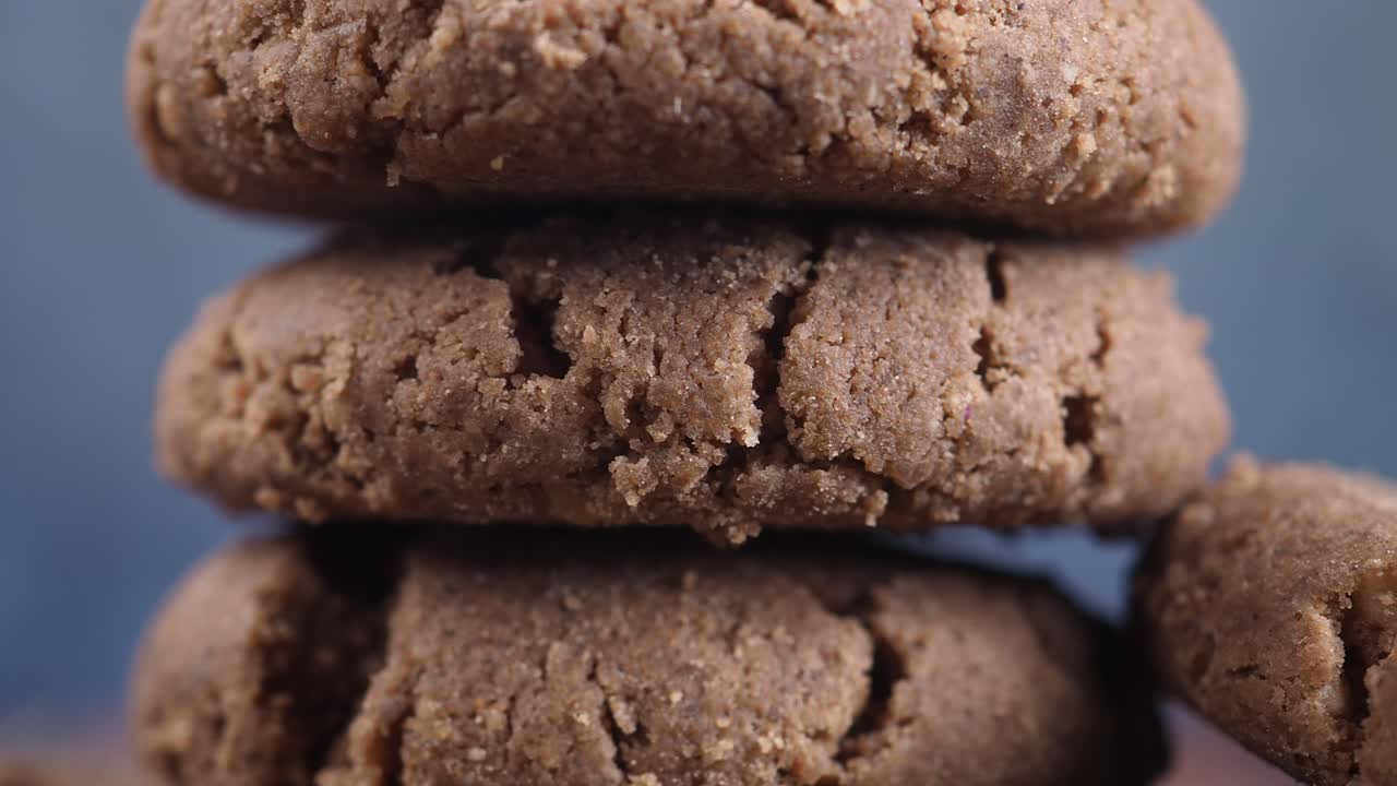 Close Up of Stacked Delicious Chocolate Cookies