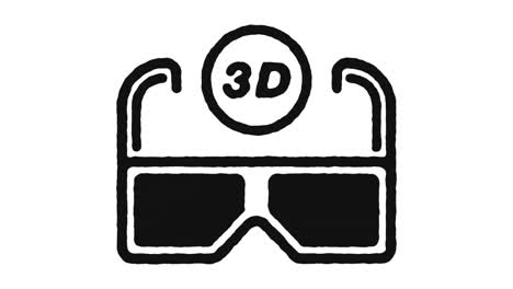 eyeglasses icon animation footage & alpha channel